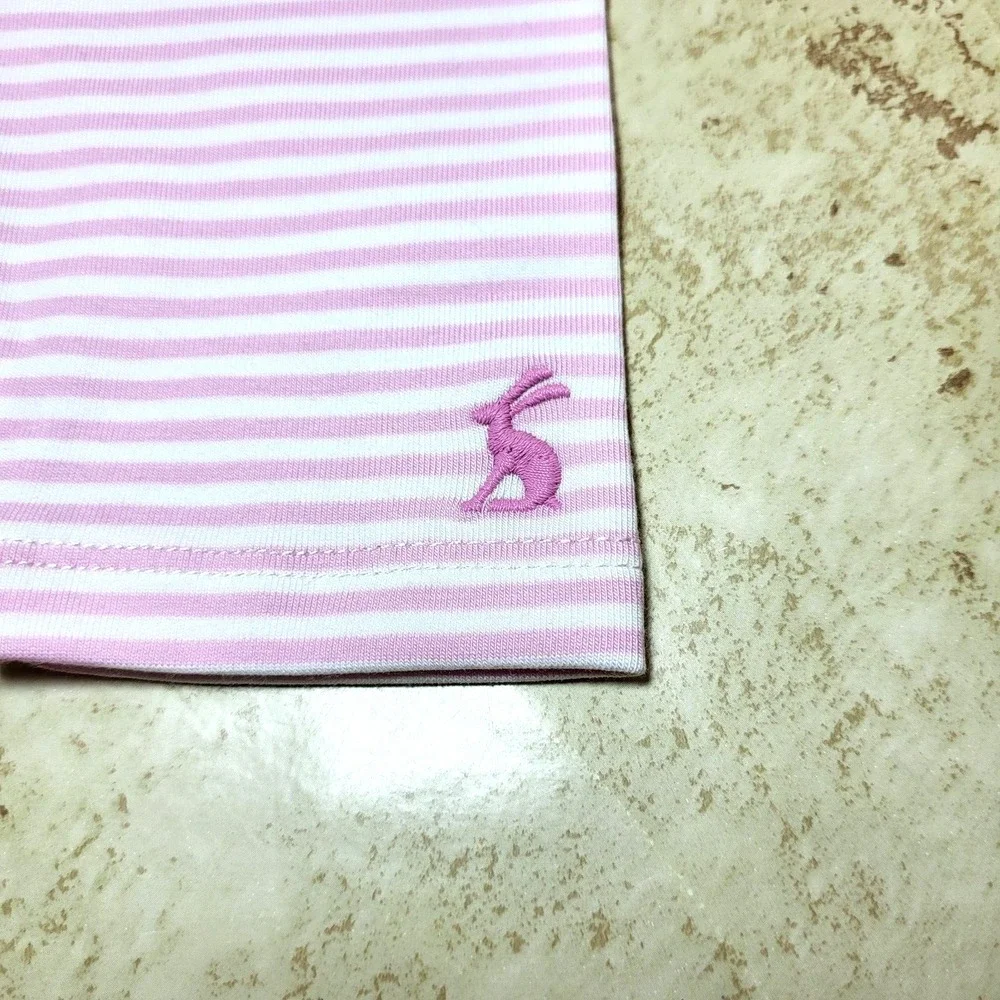 Joules Paula Beach Bunny 2 Piece Pink Short Sleeve Top Stripe Pant 3 Mnth 10-14#